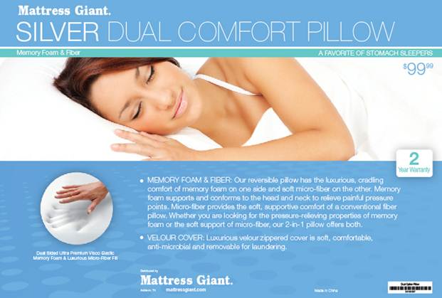 Mattress Giant pillow review and ipod giveaway