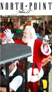Santa at North Point Mall in Alpharetta
